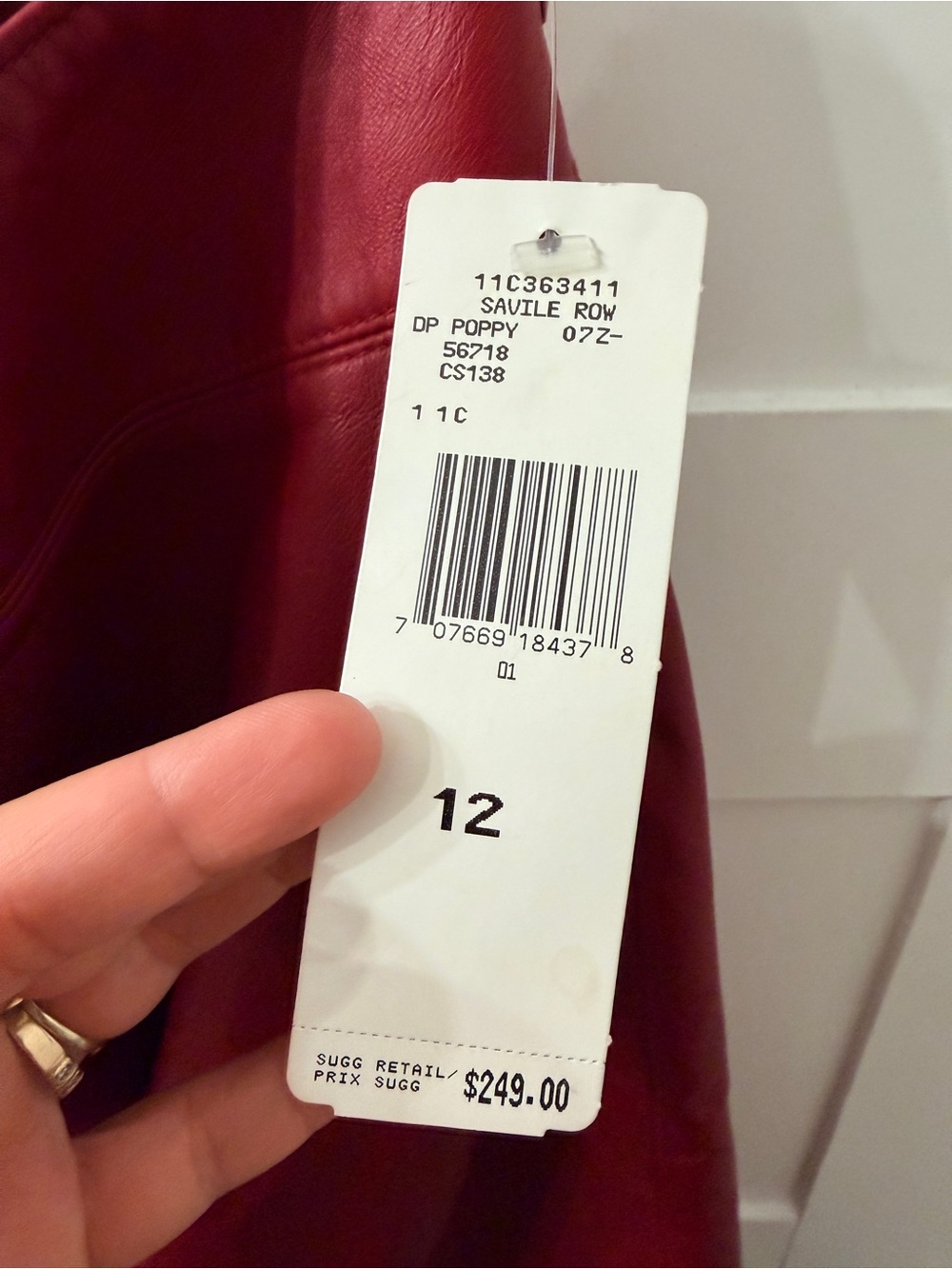 NWT Ralph Lauren Women's Red Leather Skirt - Picture 8 of 10